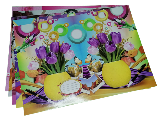 جلادات كتب ودفاتر ملونة